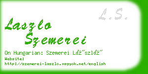 laszlo szemerei business card